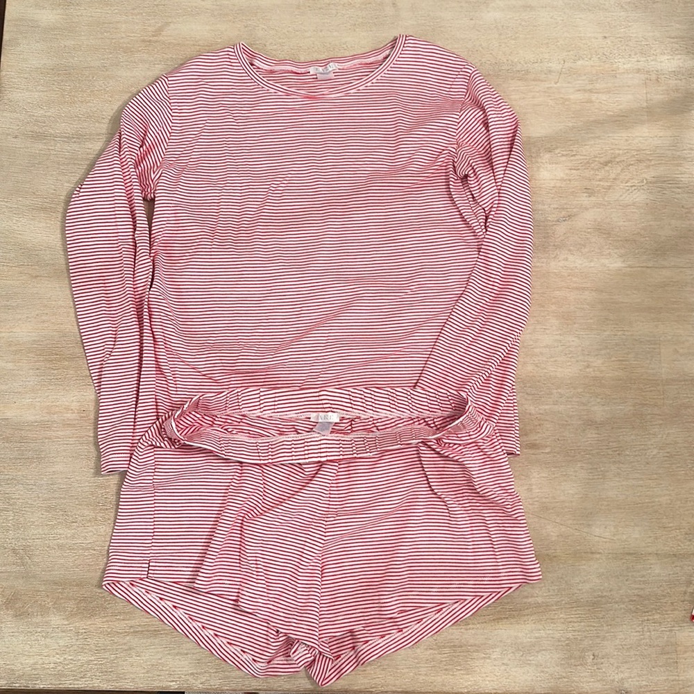 Lake Pajamas - Red and white stripes - Size Small